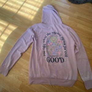 Simply Southern Lavender Hoodie with Floral Design